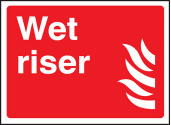 Wet riser sign